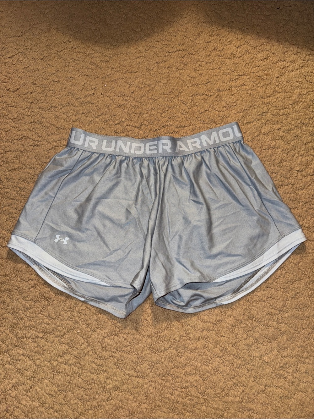 Under Armour Light Gray Athletic Mesh Shorts